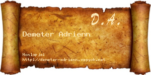Demeter Adrienn névjegykártya